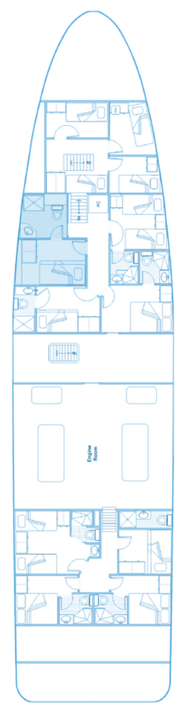 Deck plan - lower deck