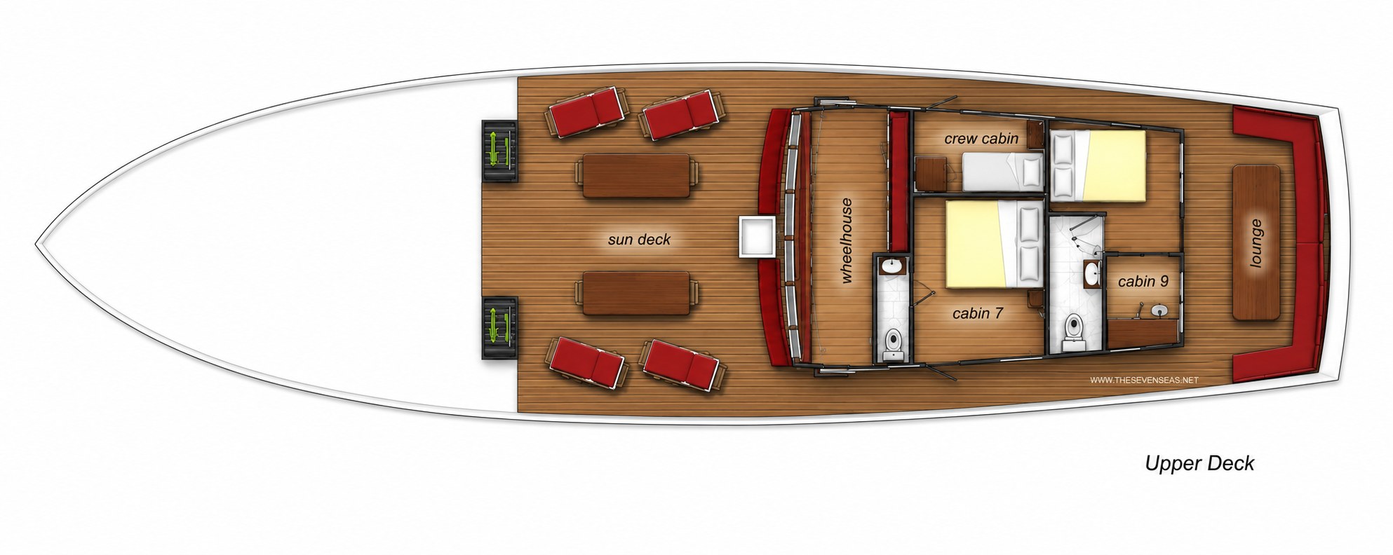 The Seven Seas upper deck plan