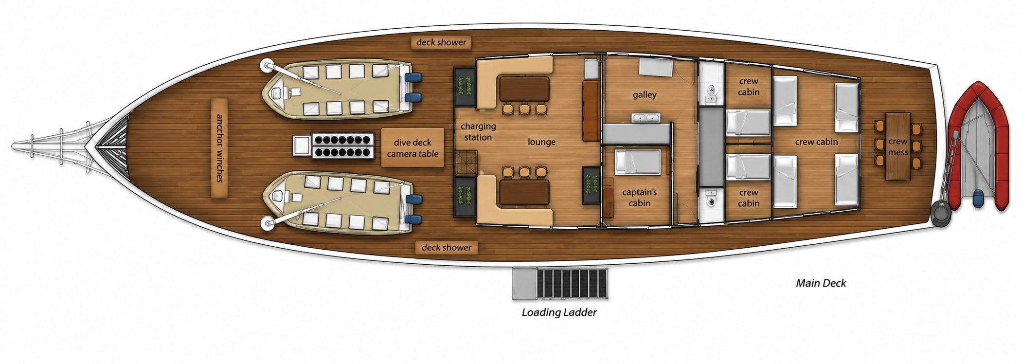 The Seven Seas main deck plan